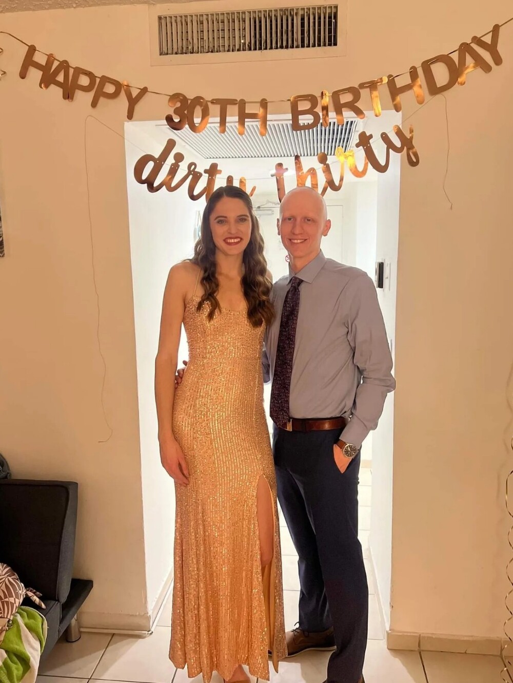Champagne Sequin Floor Length Dress